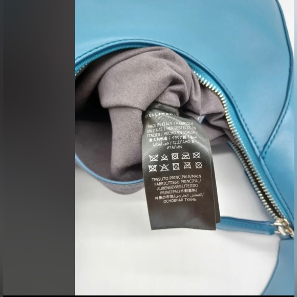 New STELLA MCCARTNEY Small Perforated Logo Alter Leather Hobo Bag - Teal - Picture 8 of 10